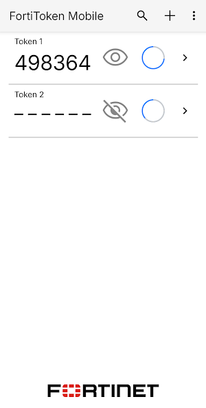 FortiToken Mobile 应用界面